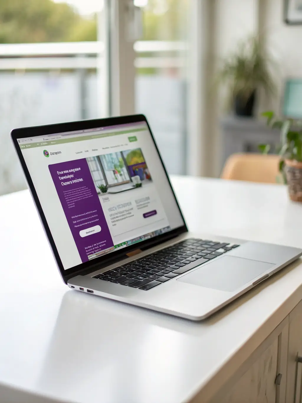 A sleek laptop displaying a responsive website design on the screen, showcasing Novo Analytics' web development expertise.