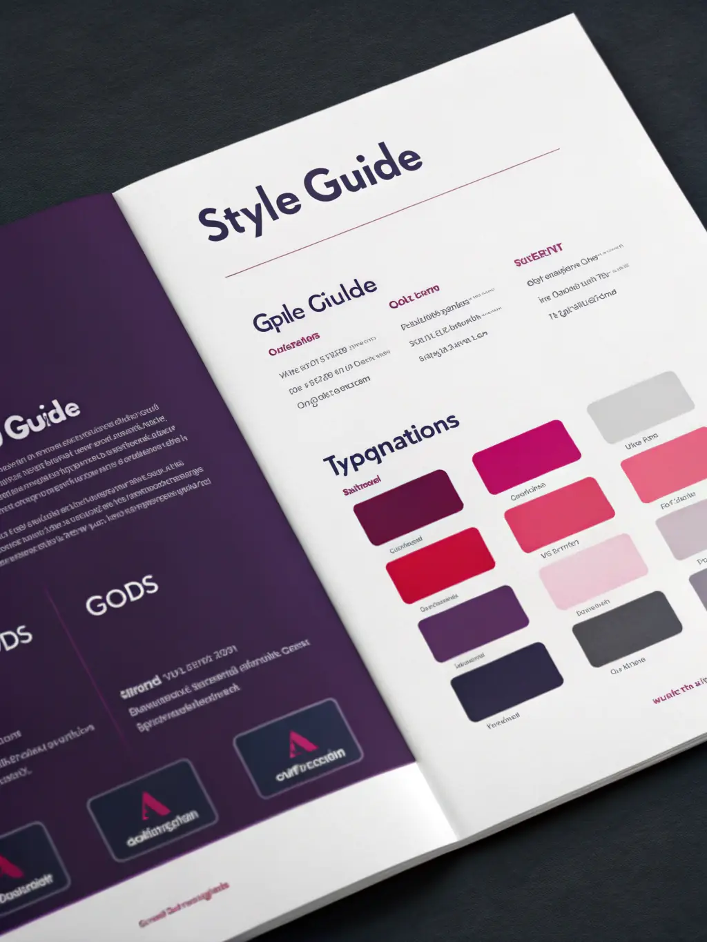 A comprehensive branding guide created by Novo Analytics, showcasing the brand's color palette, typography, and visual elements, used on the UI/UX & Graphic Designing page.