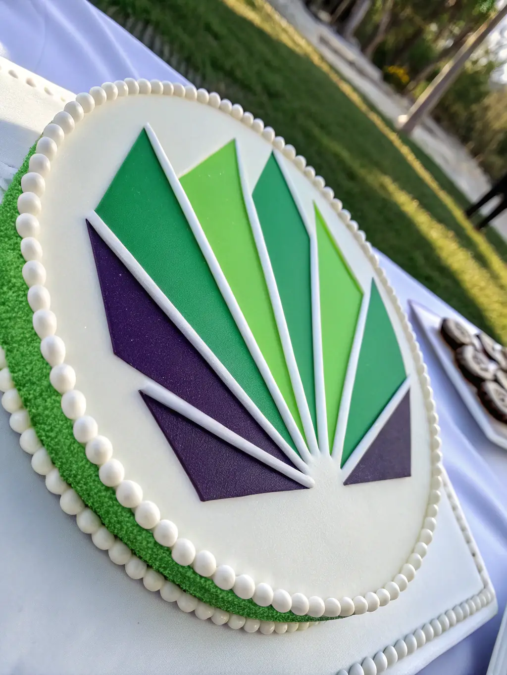 A close-up shot of a newly designed, modern logo for a tech startup, showcasing its clean lines and memorable design, used on the UI/UX & Graphic Designing page of Novo Analytics.