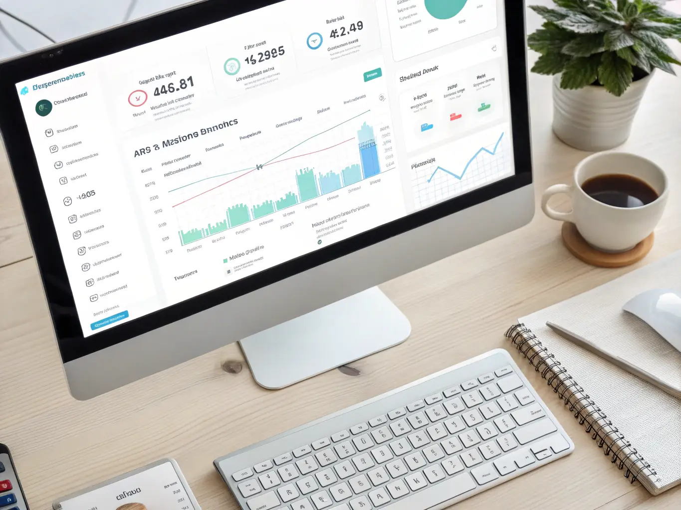 A close-up of an AI-powered dashboard with smart recommendations, automated course assignments, and a chatbot assisting a user, all set within a clean, tech-focused user interface.